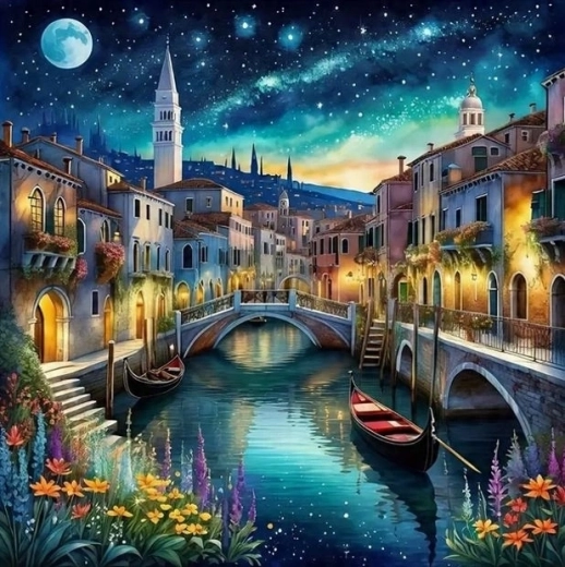 Norimpex pintura por números Venecia de noche 40 × 50 cm