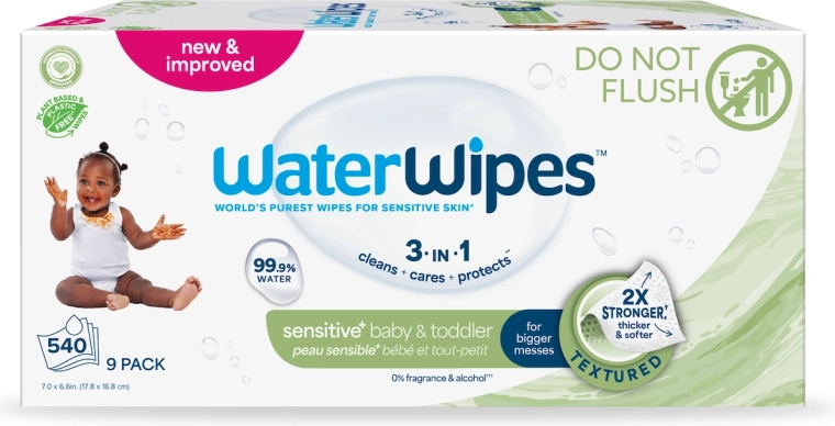 WaterWipes toallitas húmedas Baby & Toddler 3 en 1 9×60 uds (540 uds)