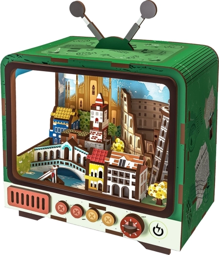 2Kids Toys rompecabezas 3D de madera retro TV Venecia