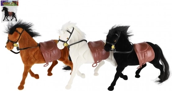 Caballo con felpa con silla de montar 22 cm