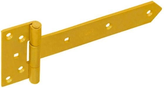 Bisagra para portón galvanizada amarilla 150 × 45 × 90 × 34 × 3 mm