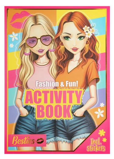Libro de creatividad de moda Fashion and Fun A4 Besties