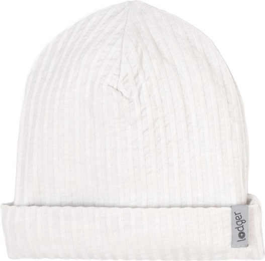 Lodger Beanie Seersucker Cloud Dancer gorro de algodón 0–6 meses