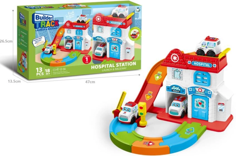 Kid Cars hospital con vehículos de rescate para niños pequeños