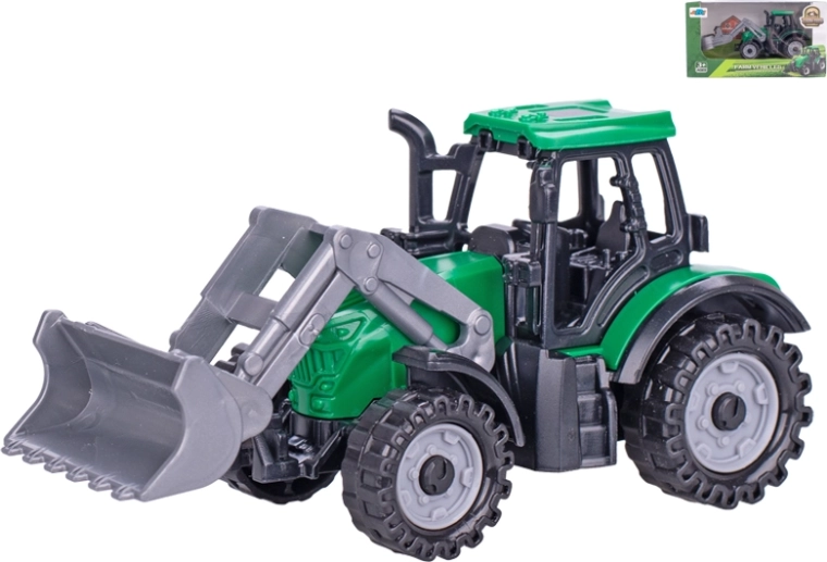 Tractor cargador de 11 cm con rueda libre – juguete infantil