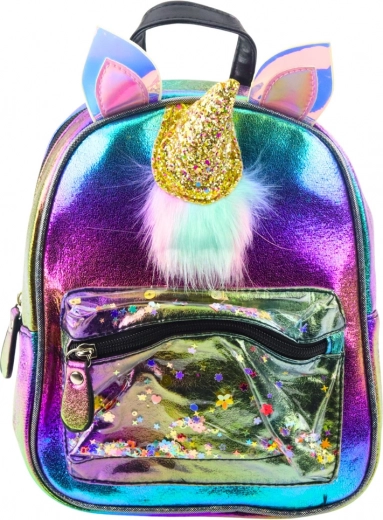 Mochila infantil Arcoíris con cuerno de unicornio