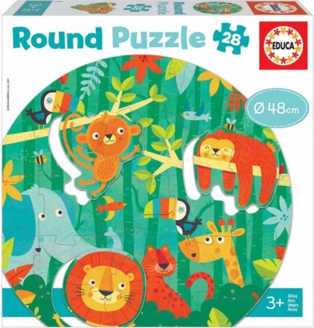 Educa puzzle circular Jungla 28 piezas