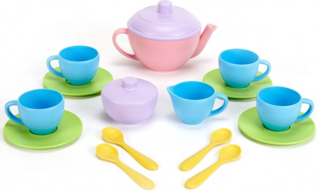 Green Toys juego de té rosa 17 piezas