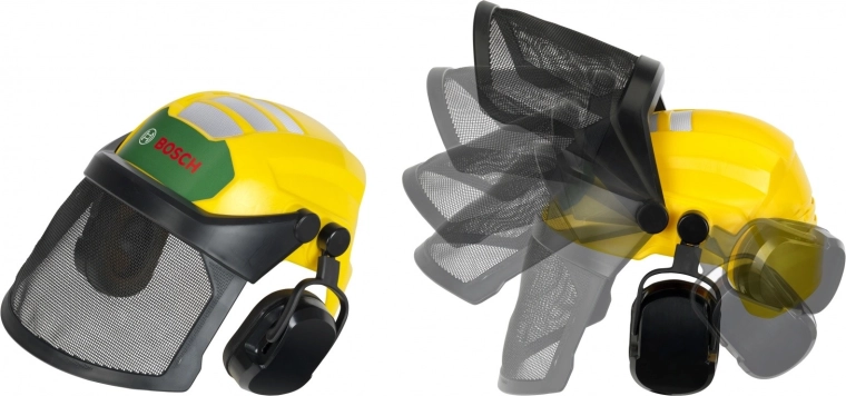 Visor de malla abatible para un juego realista