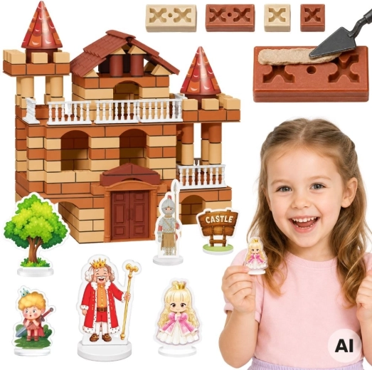 Set de construcción Castillo de cuento 3 en 1 (307 piezas)