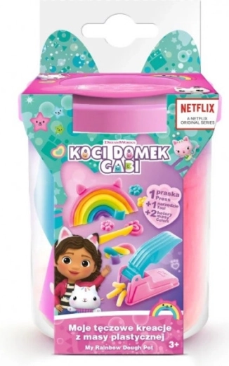 Set creativo con plastilina GABBY’S DOLLHOUSE – creaciones arcoíris, vaso rosa