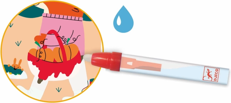 Pinta solo con agua  los colores aparecen como por arte de magia