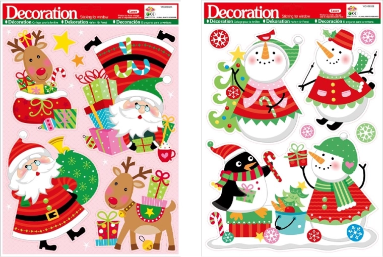 Pegatinas navideñas para la ventana