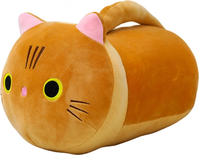 Peluche mimoso gatita con cola larga rojiza 40 cm