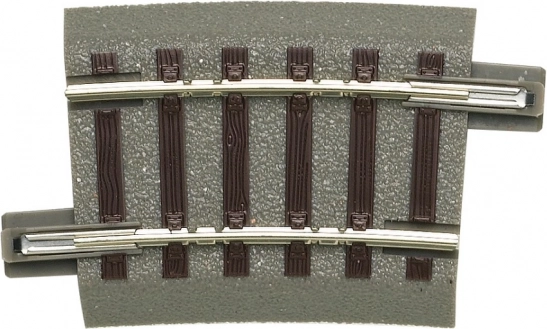 Roco geoLINE vía curva R2 7,5° con balasto