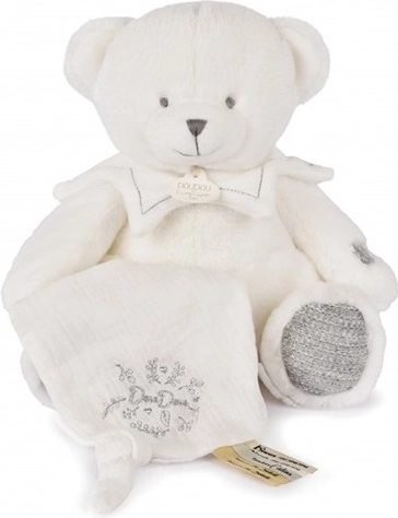 Set de regalo Doudou – osito de peluche con manta 30 cm, gris