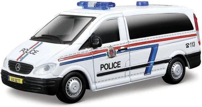 Realistas furgonetas policiales con impresiones detalladas