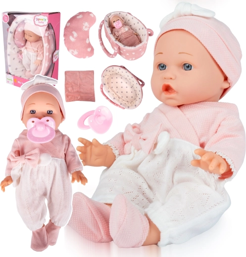 Muñeca de 30 cm con portabebés