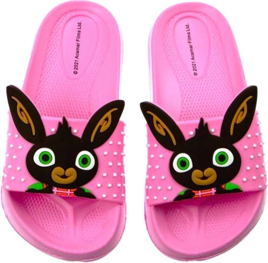 Chanclas infantiles rosas 3D de Bing