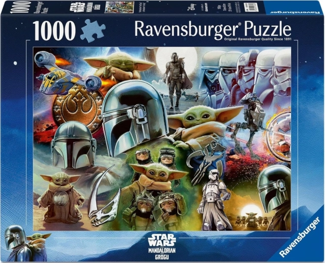 Puzzle Ravensburger Star Wars: Mandalorian y Grogu 1000 piezas