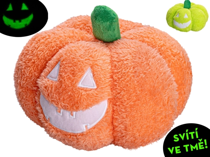 Calabaza de peluche 20 cm que brilla en la oscuridad