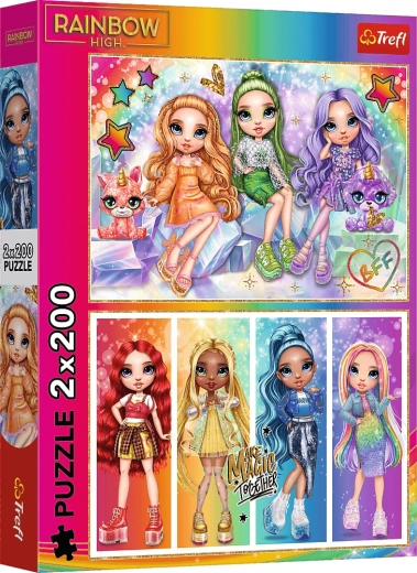 Puzle 2x200 – muñecas arcoíris RAINBOW HIGH