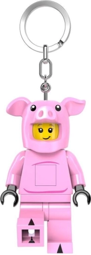 LEGO minifigura llavero cerdito con linterna