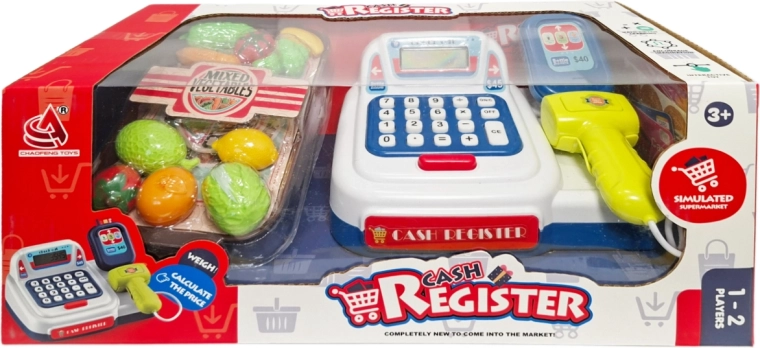 Caja registradora infantil con escáner y accesorios