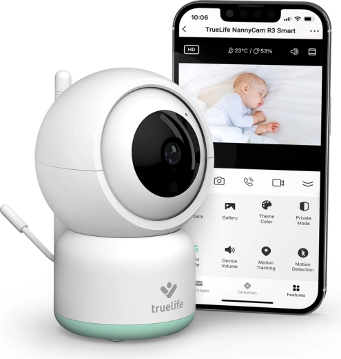 Vigilabebés con vídeo TrueLife NannyCam R3 Smart con Full HD y Wi‑Fi