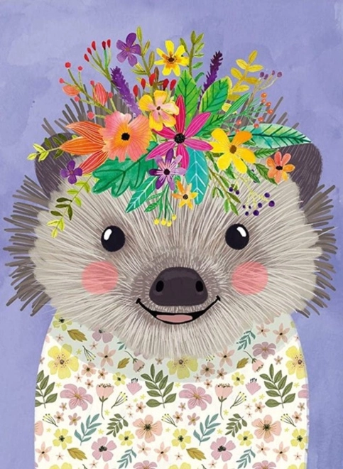 Puzle de 500 piezas Floral Friends – erizo de Mia Charro