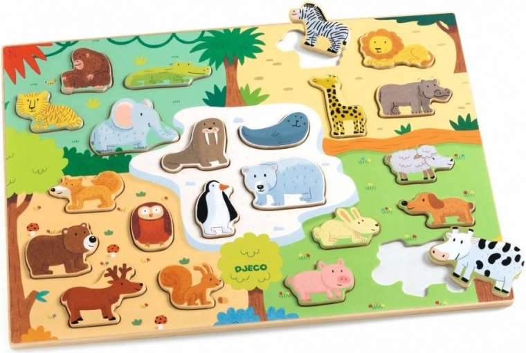 Encajable infantil de madera Animales