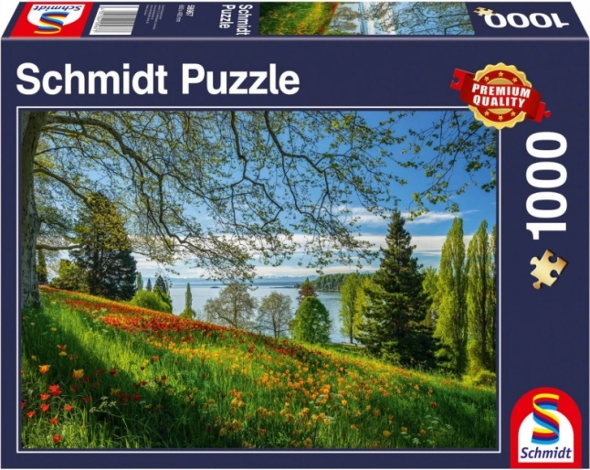 Puzzle Tulipanes en flor en la isla de Mainau 1000 piezas