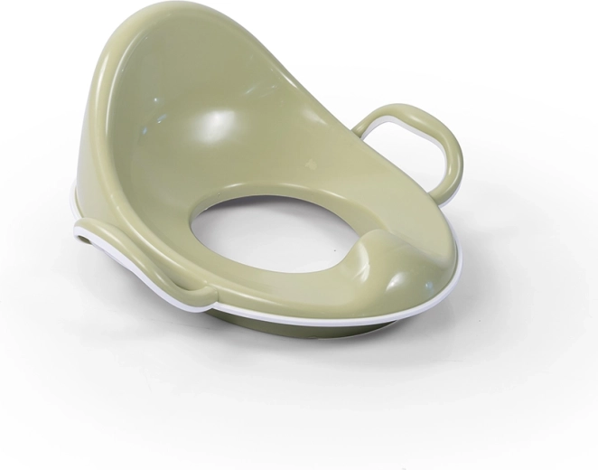 Asiento infantil antideslizante para WC con respaldo alto, verde claro