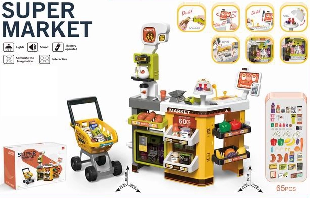 Supermercado infantil – set de 65 piezas