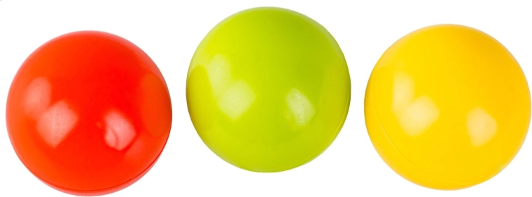 Bolas de colores con sonajero
