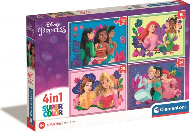Puzzle Clementoni Disney princesas 4 en 1