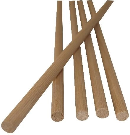 Espiga estriada de madera 12 mm FSC (5 uds = 4 m lineales)