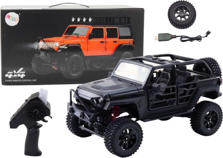 Coche RC todoterreno 2.4G con tracción 4x4 – negro
