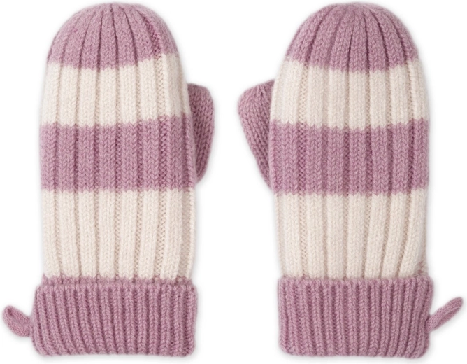 Guantes merino Lodger stripe mauve talla 1–2 años