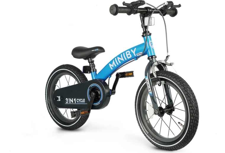 3 en 1: bicicleta de equilibrio, bicicleta con ruedines y bicicleta clásica