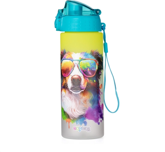Botella para beber OXY Click 600 ml crazy animals perro