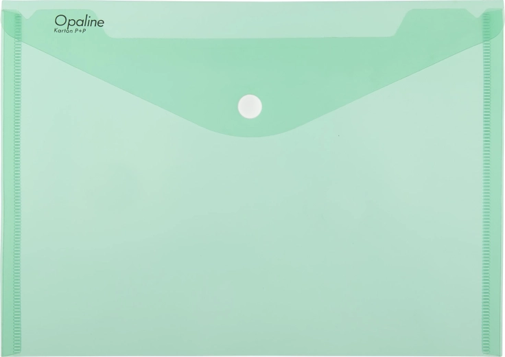 Carpeta de polipropileno con cierre a presión A4 Opaline, verde (180 µm, 5 uds)