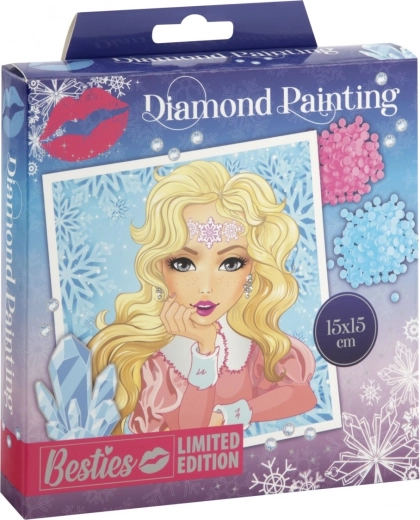 Set de pintura de diamantes con marco Besties 15×15 cm