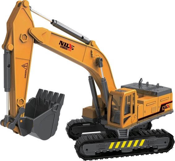 Excavadora de orugas metálica 1:55 con función de retroceso (pull-back)