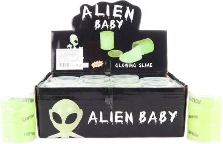 Slime luminoso con extraterrestre en barril