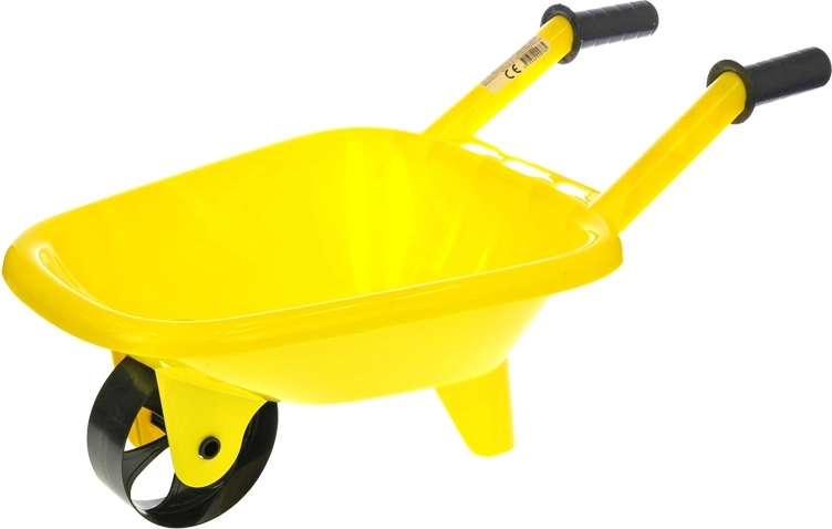 Carretilla de plástico para niños amarilla 60 × 25 × 30 cm