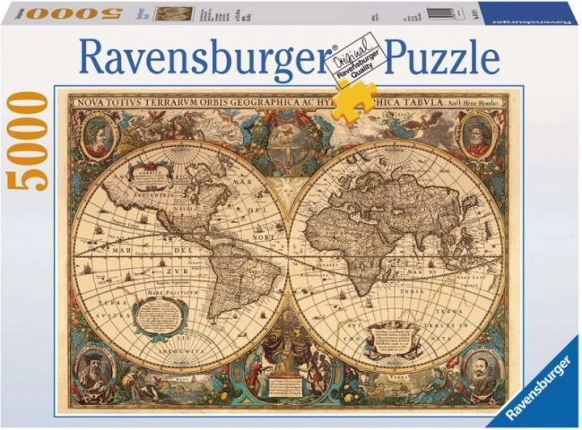 Puzzle Ravensburger mapa antigua del mundo 5000 piezas