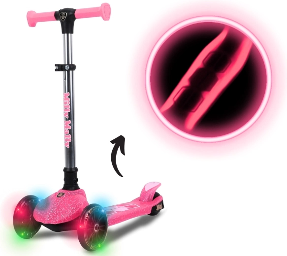 Patinete infantil de tres ruedas Milly Mally Jelly rosa