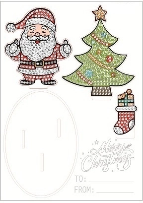 2Kids Toys pintura de diamantes con soporte Santa Claus
