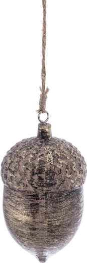 Decoración colgante bellota marrón